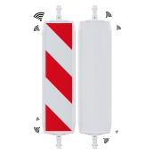 BASt traffic panel NOX | with RFID Tag | hatched | on one side indicating right